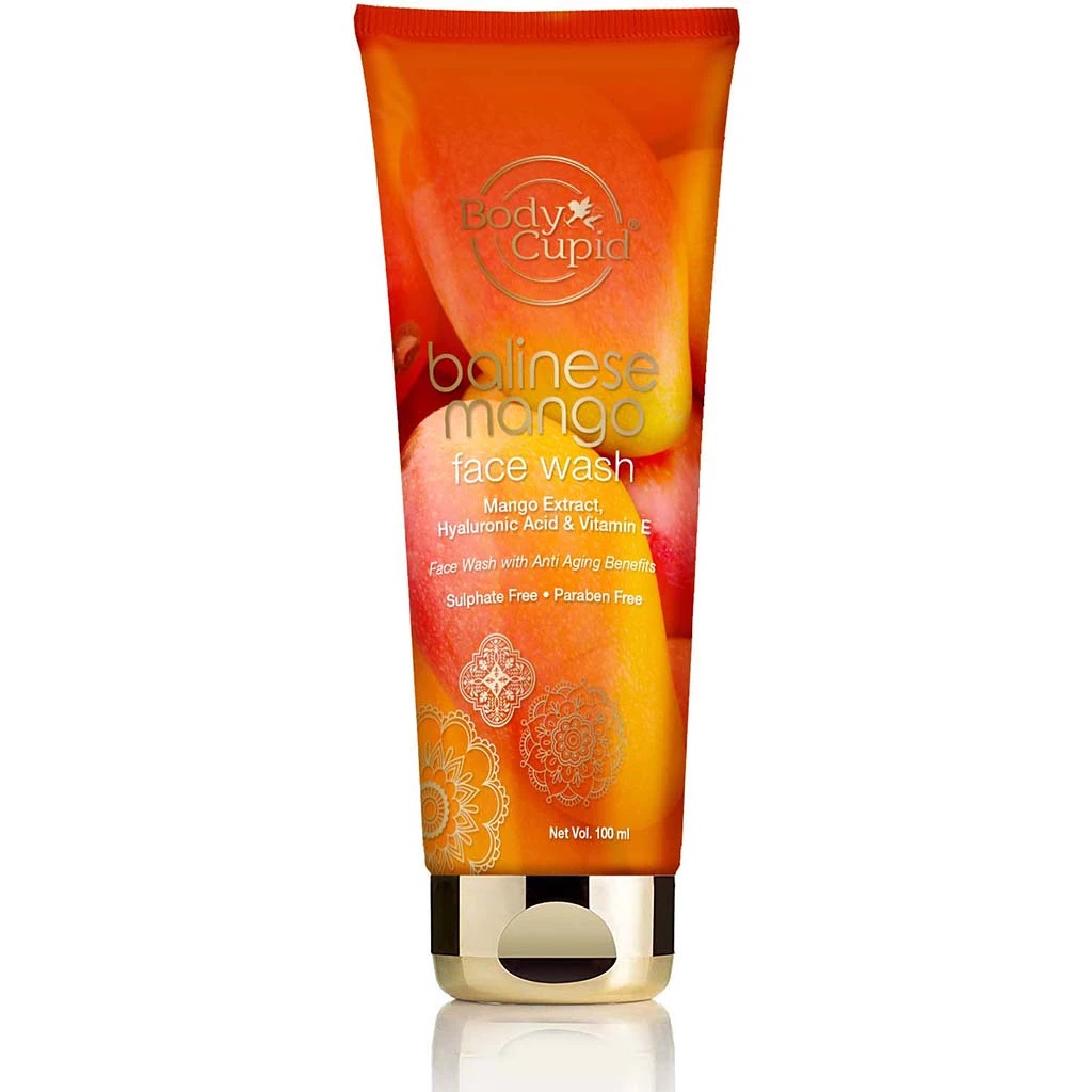 Balinese Mango Face Wash - With Mango Extract & Hyaluronic Acid - With Anti Aging Properties By Body Cupid Skin