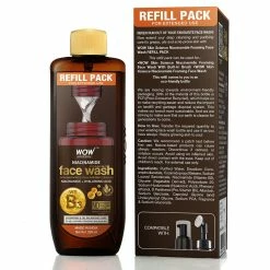 WOW Skin Science Face Wash Refill Niacinamide Foaming Face Wash For Blemishes, Oil Control & Acne Spots - Refill Pack For Extended Use - 200ml