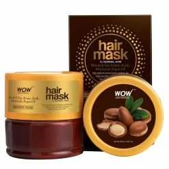 WOW Skin Science Wheat & Soy Amino Acids, Moroccan Argan Oil Hair Mask For Normal Hair - 200 Ml