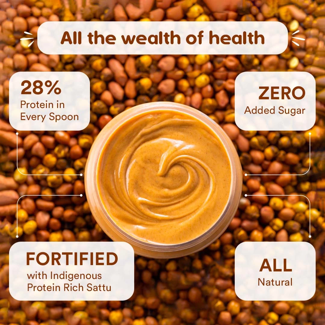 WOW Skin Science Creamy Unsweetened Peanut Butter - 500 Gm Nutrition