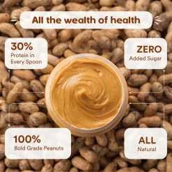 WOW Skin Science Crunchy Unsweetened Peanut Butter - 500 GM