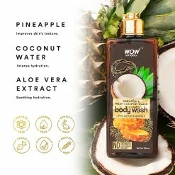 WOW Skin Science Pineapple & Fresh Coconut Water Foaming Body Wash Bath & Body