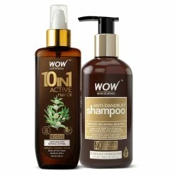 WOW Skin Science Combos Anti-dandruff Regime (10 In 1 Active Hair Oil + Anti Dandruff Shampoo)
