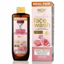 WOW Skin Science Himalayan Rose Foaming Face Wash Refill Pack - With Rose Water & Aloe Vera Extract - For Extended Use - No Parabens, Sulphate, Silicones & Color - 200 Ml