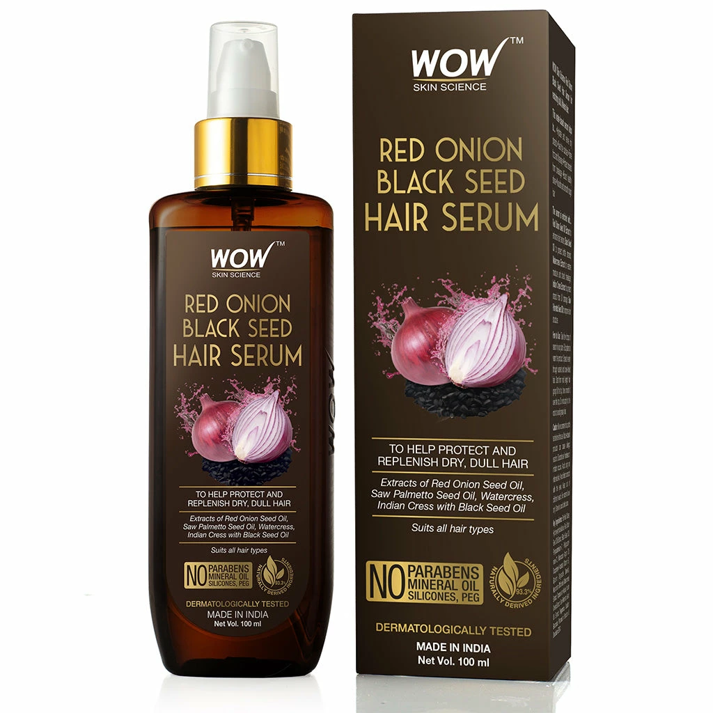 WOW Skin Science Onion Hair Serum For Hair Growth, Hair Fall Control, Dry And Frizzy Hair - 100 Ml