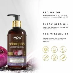 WOW Skin Science Red Onion Black Seed Oil Shampoo & Conditioner Kit With Red Onion Seed Oil Extract, Black Seed Oil & Pro-Vitamin B5 (Shampoo + Conditioner)