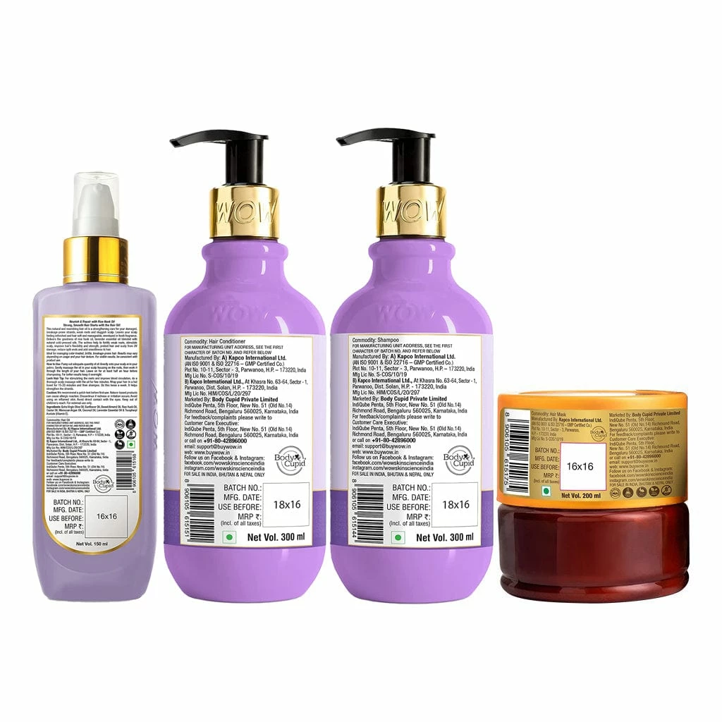 WOW Skin Science Rice Water Ultimate Hair Care Kit