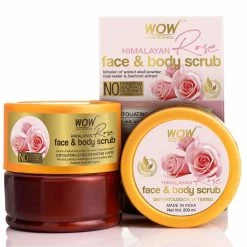 WOW Skin Science Himalayan Rose Face & Body Scrub - With Rose Water & Beetroot Extract - No Parabens, Sulphates, Silicones & Synthetic Color - 200 Ml