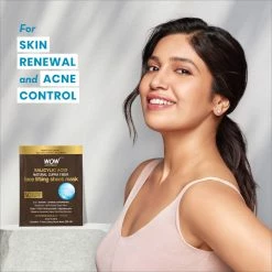 WOW Skin Science Sheet Face Mask Salicylic Acid Natural Fiber Cupra Face Lifting Sheet Mask - Balances Sebum, Controls Acne And Renews Skin