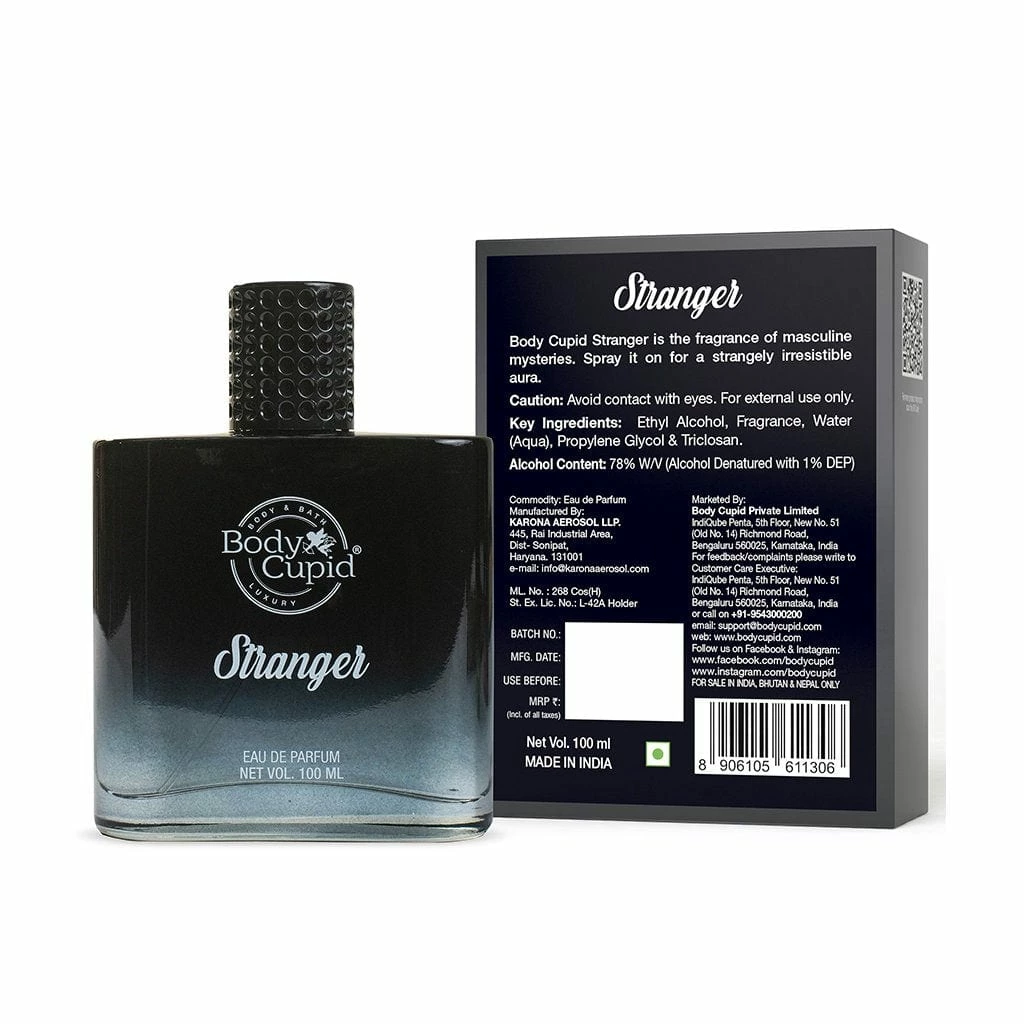 Ingredients Stranger Perfume - For Men By Body Cupid - 100 Ml