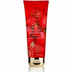Wild Strawberry Face Wash - With Strawberry Extract Beads , Hyaluronic Acid And Vit E - Skin Brightening By Body Cupid