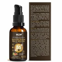 WOW Skin Science Matte Finish Sunscreen Face Serum SPF 55 PA++ With Raspberry, Carrot Seed & Avocado Oil - 50mL
