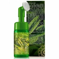 Skin Tea Tree & Neem Anti Acne Foaming Face Wash (with Built-in-brush) By Body Cupid - 100 Ml