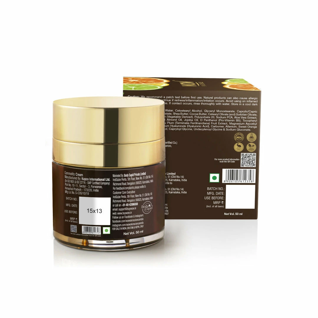 WOW Skin Science Vitamin C Face Cream For Skin Brightening And Moisturizing - 50mL