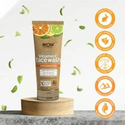 Wow Skin Science Vitamin C Face Wash In Paper Tube (Eco Friendly Packaging) - No Parabens, Sulphate, Silicones & Color - 100ml
