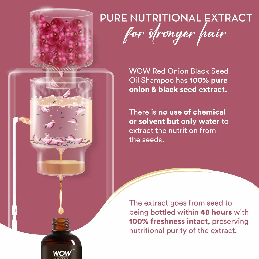 WOW Skin Science Onion Shampoo For Hair Growth And Hair Fall Control