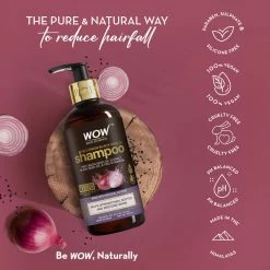 WOW Skin Science Onion Shampoo For Hair Growth And Hair Fall Control