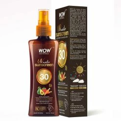 WOW Skin Science UV Water Transparent Sunscreen Spray SPF 30 - Quick Absorbing - Oil Free - With Raspberry Extract, Carrot Seed Extract, Avocado Oil - 100 Ml
