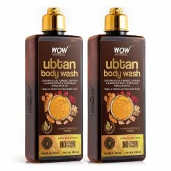 WOW Skin Science Bath & Body Ubtan Body Wash With Chickpea Flour, Almond Extract, Saffron & Turmeric Extracts