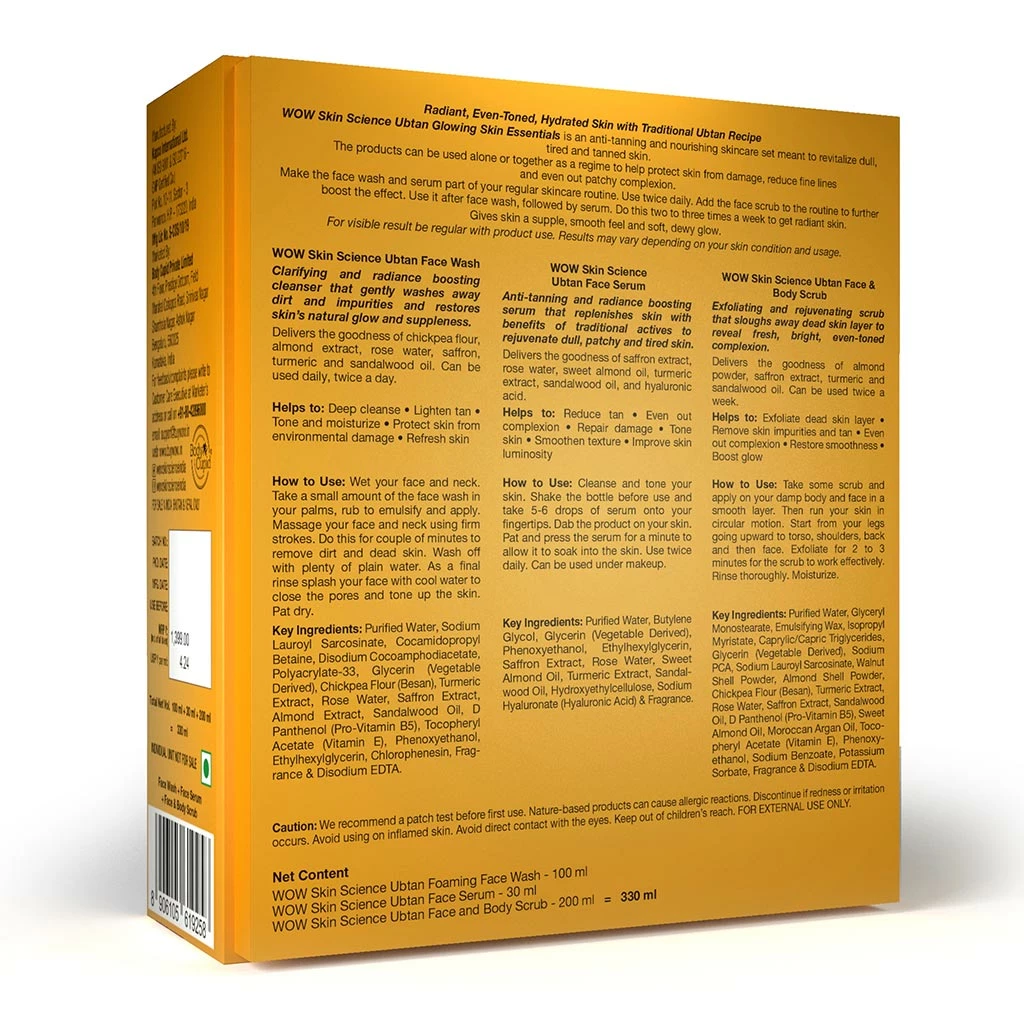 Gift Sets WOW Skin Science Ubtan Glowing Skin Essentials - 330 ML