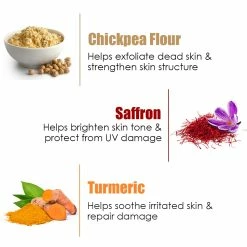 WOW Skin Science Ubtan Bathing Bar - With Sandalwood Oil, Saffron & Turmeric Extract - Pack Of 3