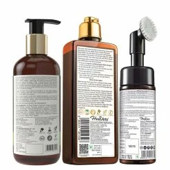 WOW Skin Science Combos Apple Cider Vinegar Ultimate Hair & Skin Care Kit - Shampoo, Hair Oil, & Face Wash