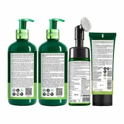 WOW Skin Science Hair Combo Kit Ultimate Green Tea & Tea Tree Anti Dandruff Tree 4 Kit - Net Vol - 800 Ml