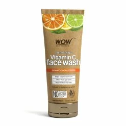 Wow Skin Science Vitamin C Face Wash In Paper Tube (Eco Friendly Packaging) - No Parabens, Sulphate, Silicones & Color - 100ml
