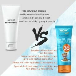 WOW Skin Science Mother & Child Kids Ban-The-Sun Sunscreen Cream Spf 30 Pa++ - No Parabens, Silicones, Oxide Color, Mineral Oil And Benzophenone - 100 Ml
