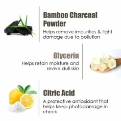 WOW Skin Science Activated Bamboo Charcoal Bathing Bar - With Bamboo Charcoal Powder - Pack Of 3