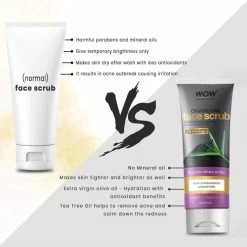 WOW Skin Science Activated Charcoal Face Scrub For Exfoliation, Oil Control & Deep Cleansing