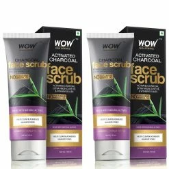 WOW Skin Science Activated Charcoal Face Scrub For Exfoliation, Oil Control & Deep Cleansing
