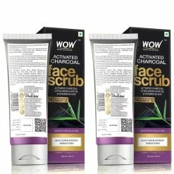 WOW Skin Science Activated Charcoal Face Scrub For Exfoliation, Oil Control & Deep Cleansing