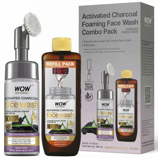 WOW Skin Science Activated Charcoal Face Wash