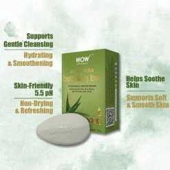 WOW Skin Science Aloe Vera Bathing Bar - With Aloe Vera Extract - Pack Of 3