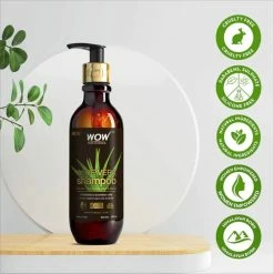 WOW Skin Science Hair Aloe Vera Shampoo For Hydration And Soothing Scalp