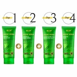 WOW Skin Science Revitalizing Aloe Kit - Peel Off Gel Mask + Face Wash + Soothing Gel + Sleeping Pack Combos