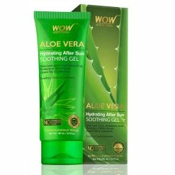 WOW Skin Science Aloe Vera With Hyaluronic Acid, Witch Hazel Extract, Green Tea & Calendula Hydrating After Sun Soothing Gel - No Parabens, Silicones & Color