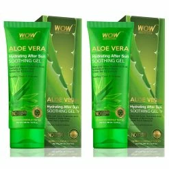 WOW Skin Science Aloe Vera With Hyaluronic Acid, Witch Hazel Extract, Green Tea & Calendula Hydrating After Sun Soothing Gel - No Parabens, Silicones & Color