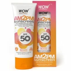 WOW Skin Science AM2PM SPF50 Water Resistant No Parabens & Mineral Oil Sunscreen Lotion - 100 Ml