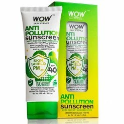 WOW Skin Science Anti Pollution SPF40 Water Resistant No Parabens & Mineral Oil Sunscreen Lotion - 100 Ml