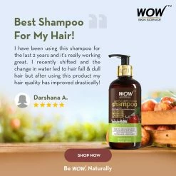 WOW Skin Science Apple Cider Vinegar Shampoo For Dandruff, Hair Growth & Hair Fall Control