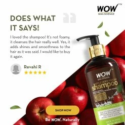 WOW Skin Science Apple Cider Vinegar Shampoo For Dandruff, Hair Growth & Hair Fall Control