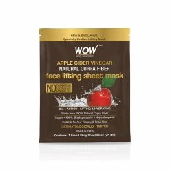 WOW Skin Science Apple Cider Vinegar 2 In 1 Face Lifting Sheet Mask - Controls Oil And Balances PH Level
