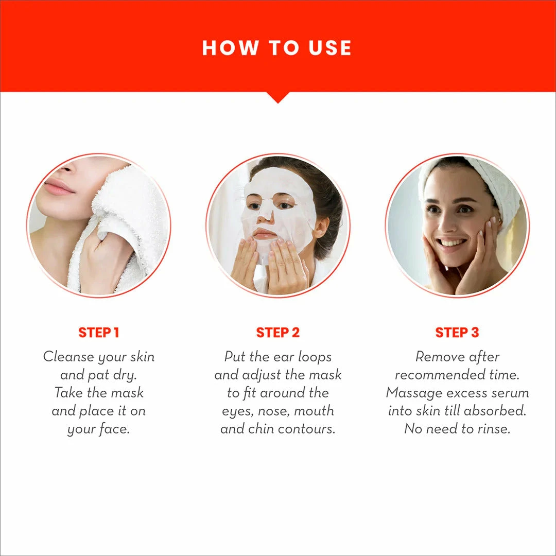 WOW Skin Science Apple Cider Vinegar 2 In 1 Face Lifting Sheet Mask - Controls Oil And Balances PH Level