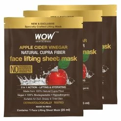 WOW Skin Science Apple Cider Vinegar 2 In 1 Face Lifting Sheet Mask - Controls Oil And Balances PH Level