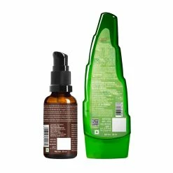 Wow Skin Science Caffeine Face Serum + 99% Pure Aloe Vera Gel - Net Vol - 90 Ml