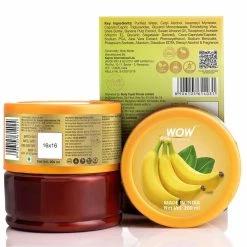 WOW Skin Science Bath & Body Banana Pulp Body Butter - No Parabens, Silicones, Mineral Oil & Color - 200 Ml