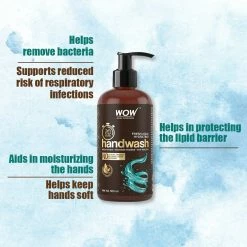 WOW Skin Science Fresh Aqua Hydrating Handwash - 20 Seconds - No Sulphate, Parabens, Silicones, Color & Triclosan - 500 Ml