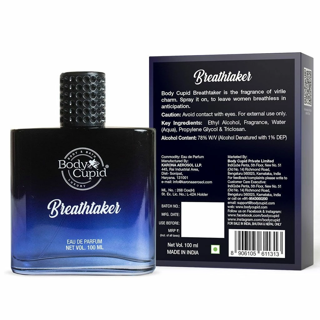Breathtaker Perfume - For Men By Body Cupid - 100 Ml Ingredients